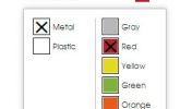 Product color setting dropdown